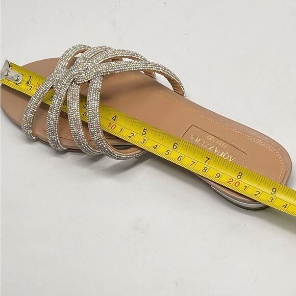 Aquazzura Moondust Crystal-Embellished Sandals size 35.5 - Picture 13 of 16